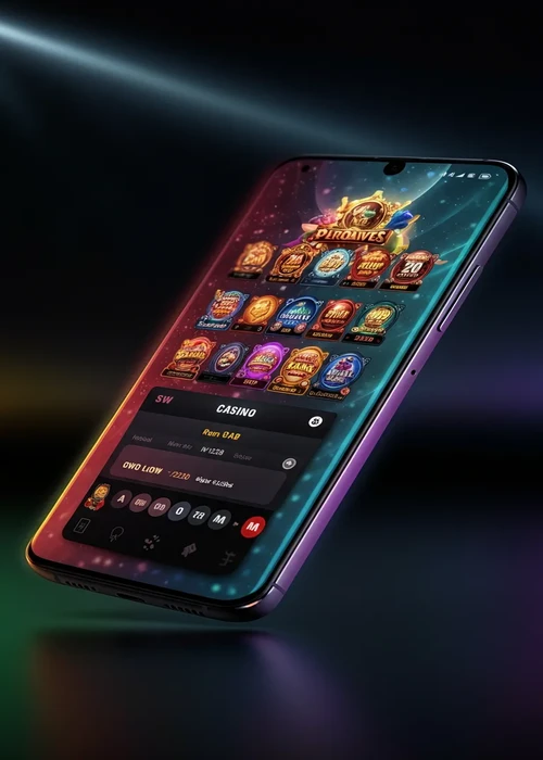 Immagine del lussuoso ambiente di gioco di Nomini Casino con slot e tavoli dal vivo pronti per l'azione.